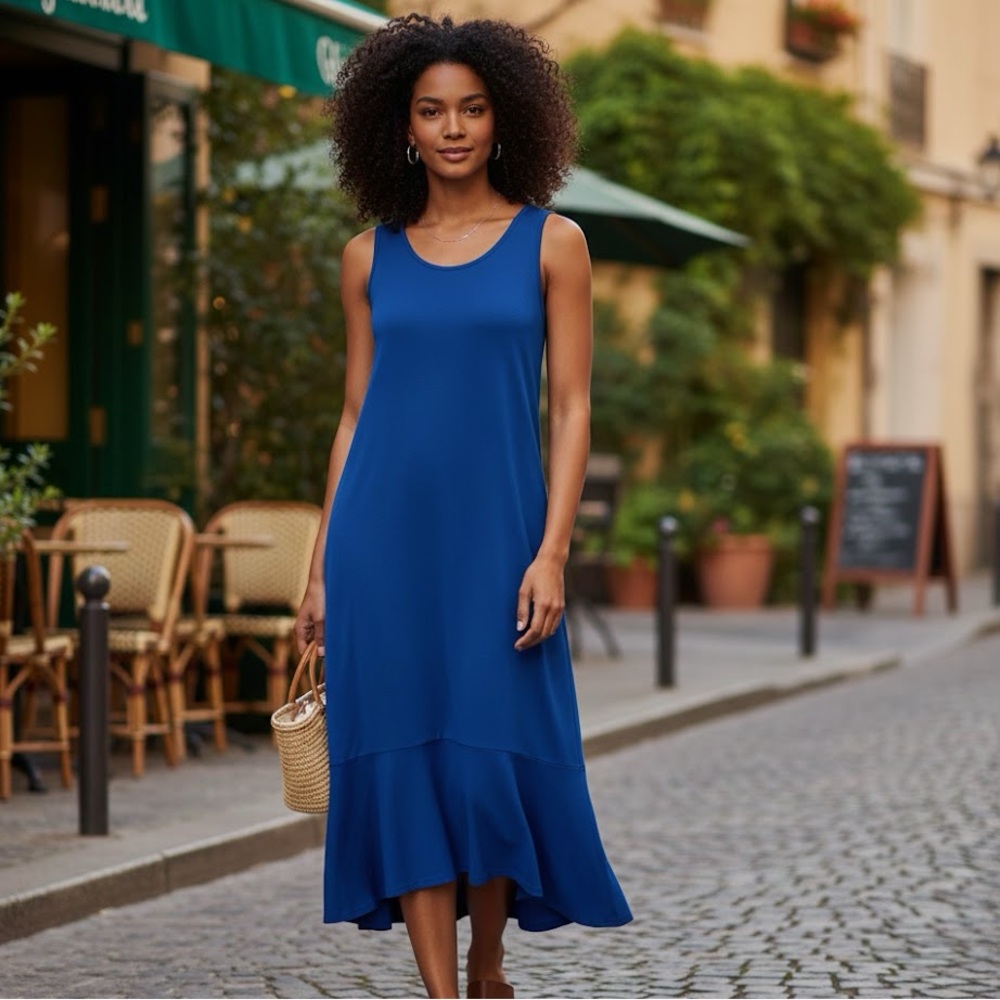J. Jill Wearever Women’s Petite XL Royal Blue Sleeveless Dress
